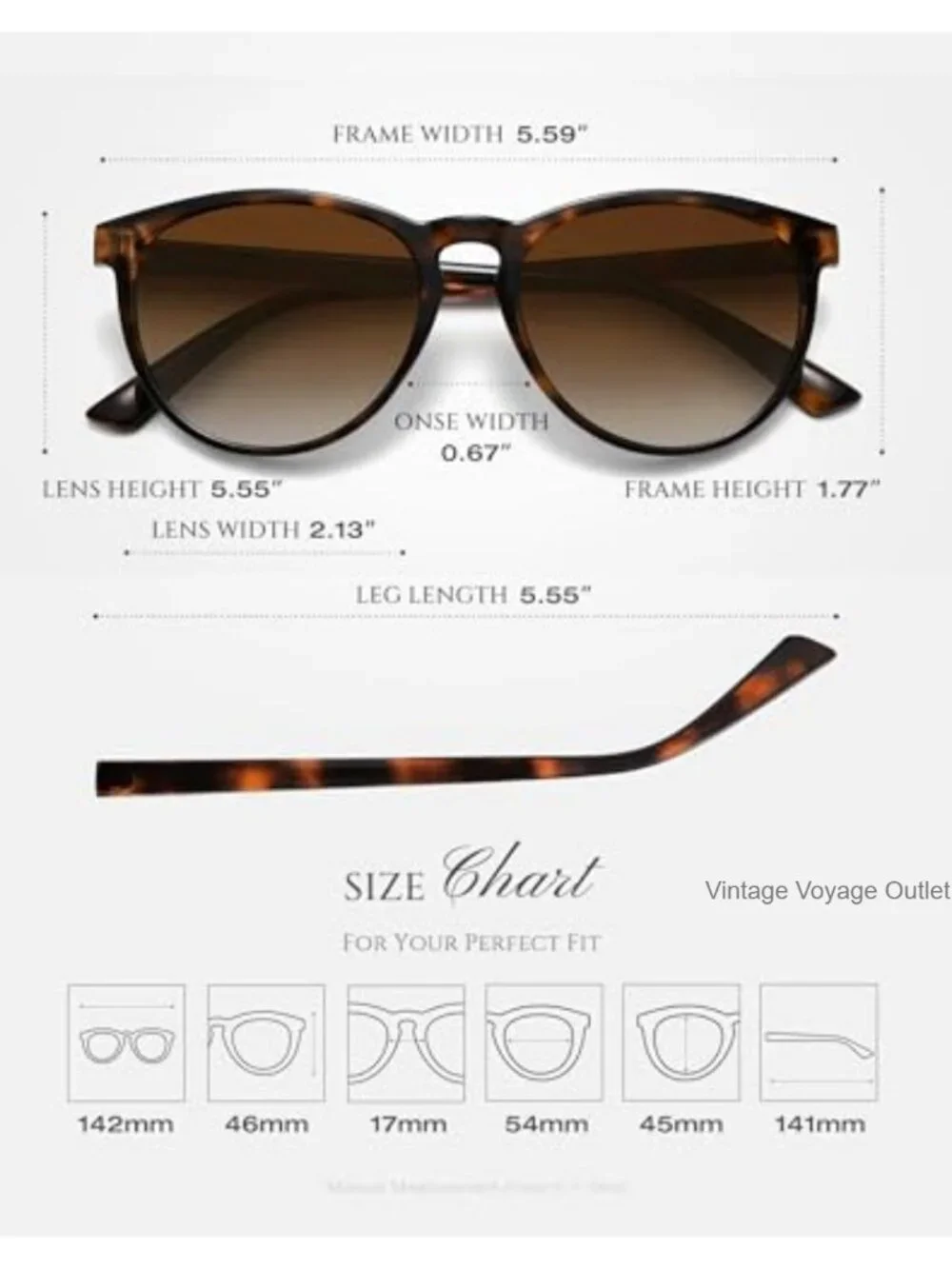 Retro Round Polarized Sunglasses for Women UV400 Protection